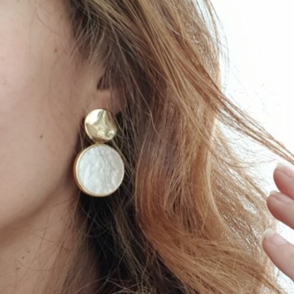 Big Round Acrylic Earrings - Picture 3 of 4